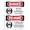 Signmission OSHA Danger, Welding Goggles Must Be Worn Bilingual, 7in X 5in Decal, 5" W, 7" H, Bilingual Spanish OS-DS-D-57-VS-1622 - alternate 1
